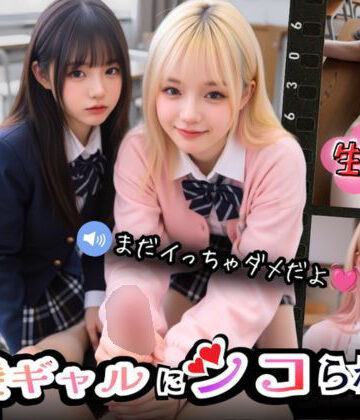 【実写系Hゲーム】好きな娘の前で金髪ギャルにシコられる！射精限界おち●ぽ焦らし我慢【Angelsgarden❤制服】評価5.00